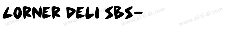 Corner Deli Sbs字体转换